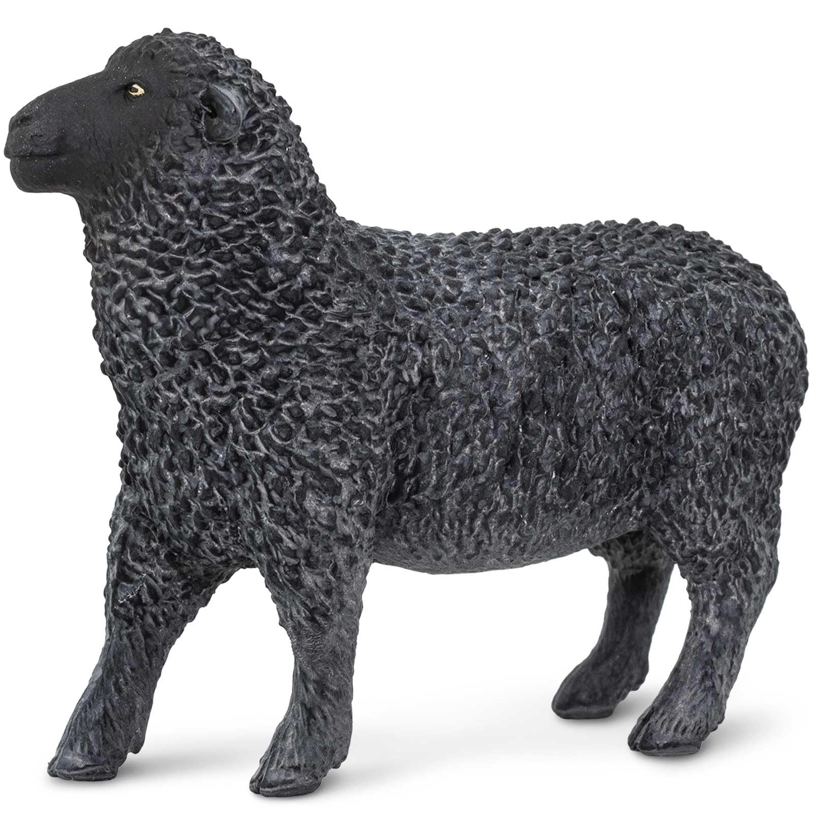 Black Sheep Figurine – Realistic, Hand-Painted 3.25″ Model Figure – Educational