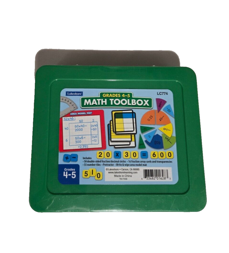 Lakeshore Math Tool-Box Grades 4-5 Fractions / Decimals Homeschooling NEW Sealed