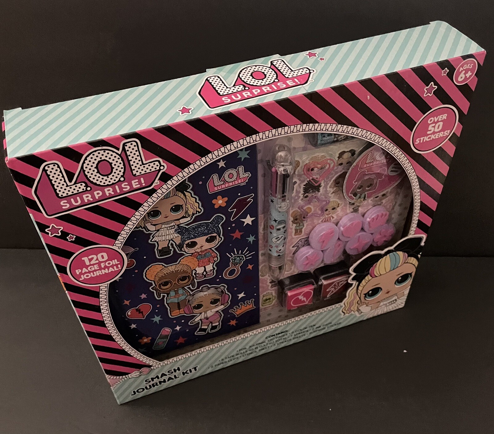 LOL Surprise Smash Writing Journal Kit RARE Exclusive Stickers Pen Tape New