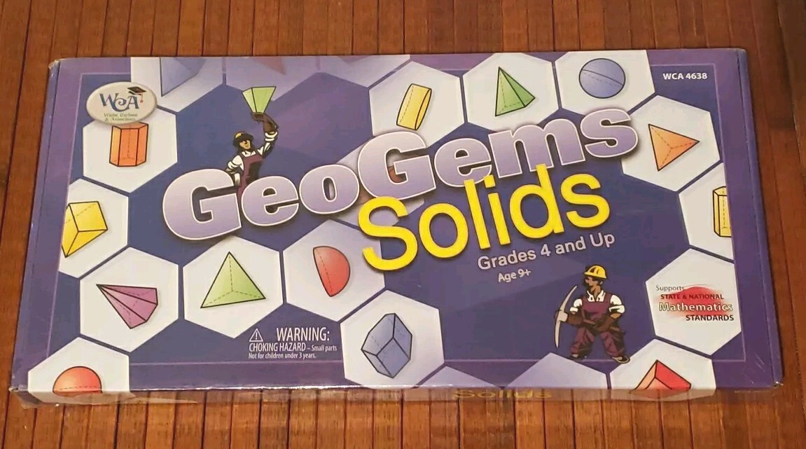 WCA Geogems Solids Math Board Game Learning Educational Grades 4 And Up Geometry