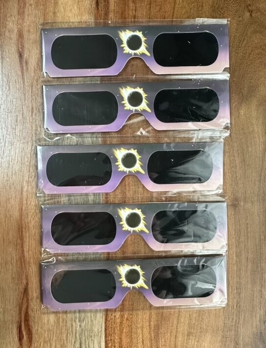 Solar Eclipse Glasses ISO Certified | April 8th 2024 | Pack of 5