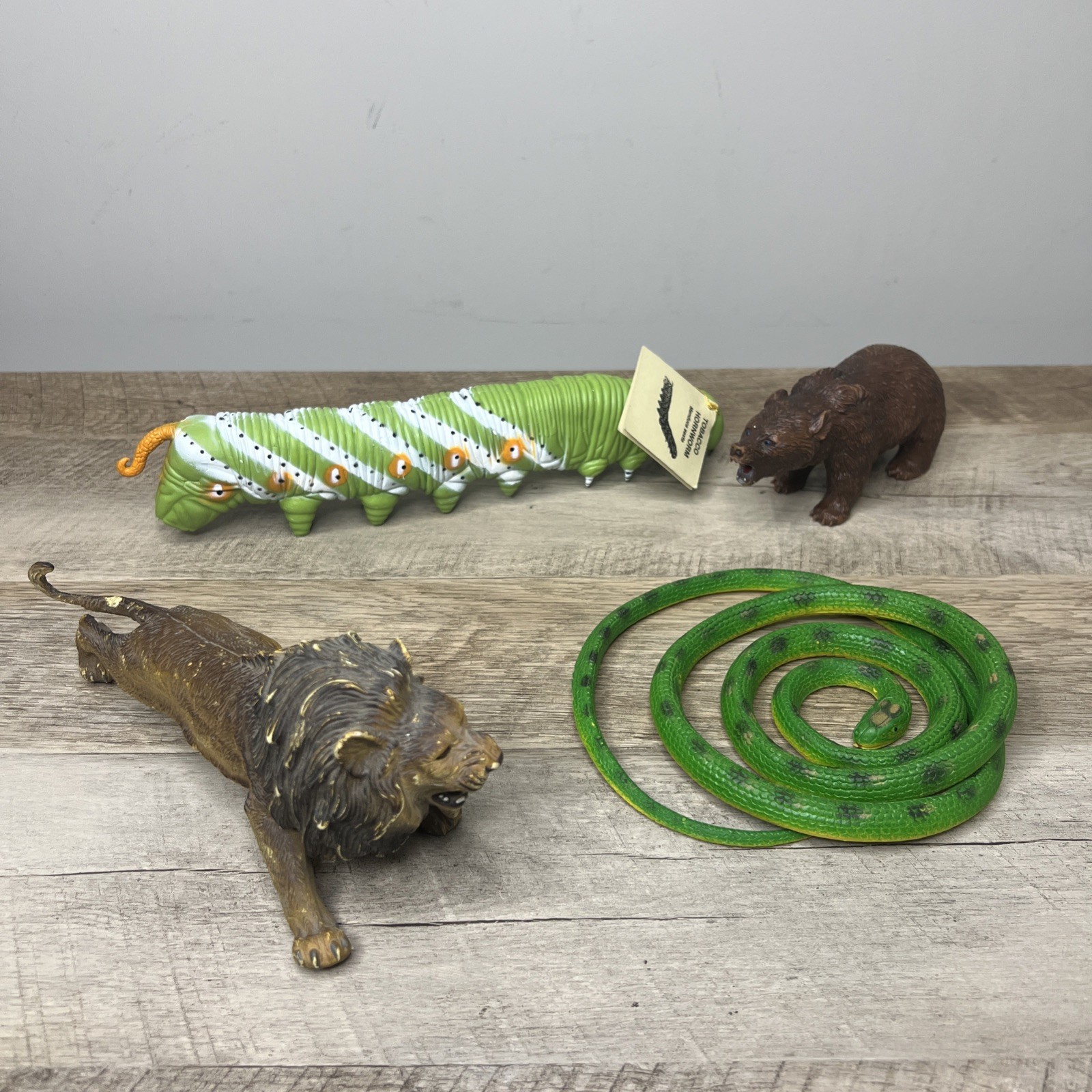 Vintage Rubber Toy Bundle Male Lion Bundle Plastic Wild Animal Play Figures