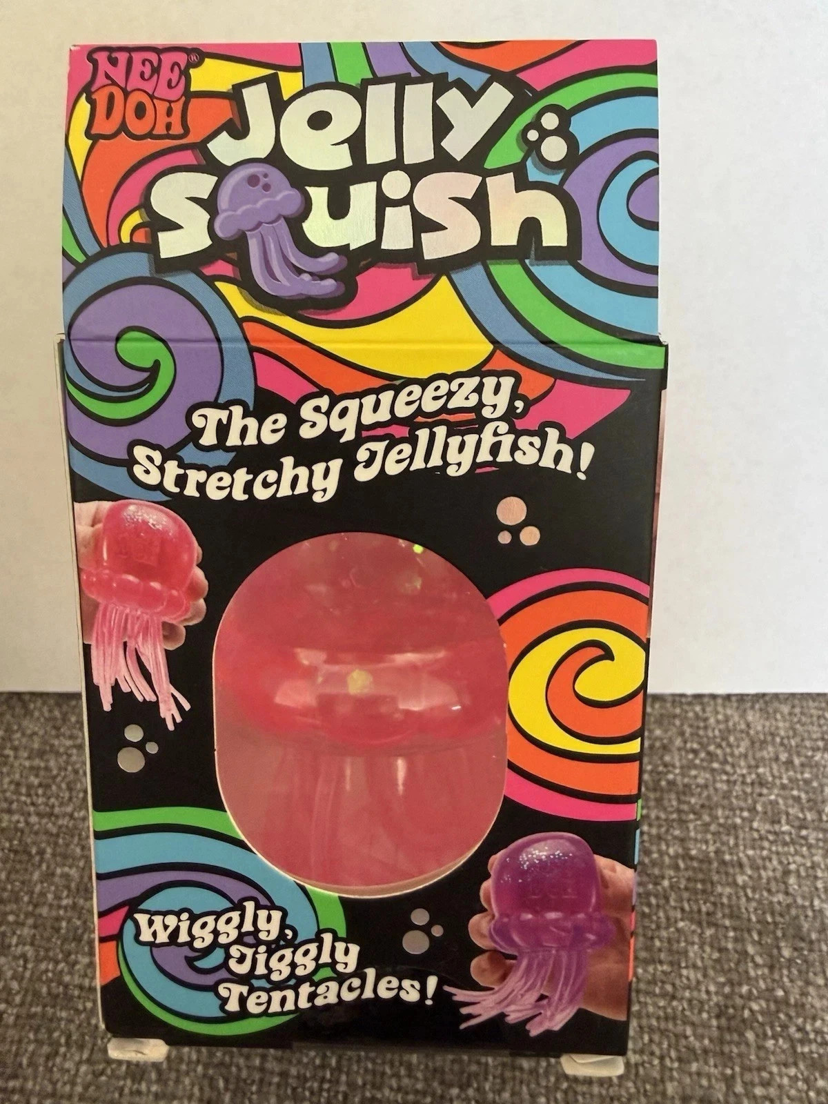 NeeDoh Pink Jellyfish Jelly Squish Stress Toy Fidget Squeeze Super Solid Squish