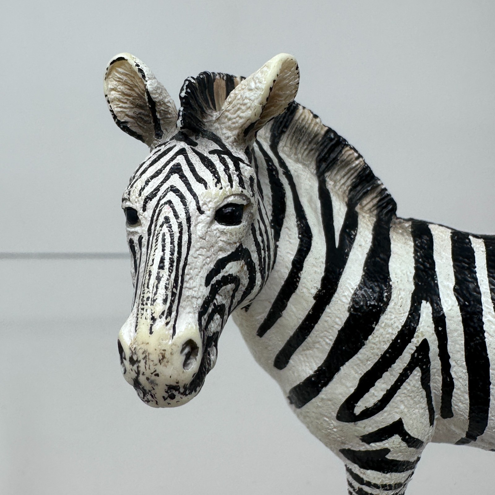 Schleich Zebra Figure Black White Horse Wildlife Zoo Animal Figurine 4″ 2008
