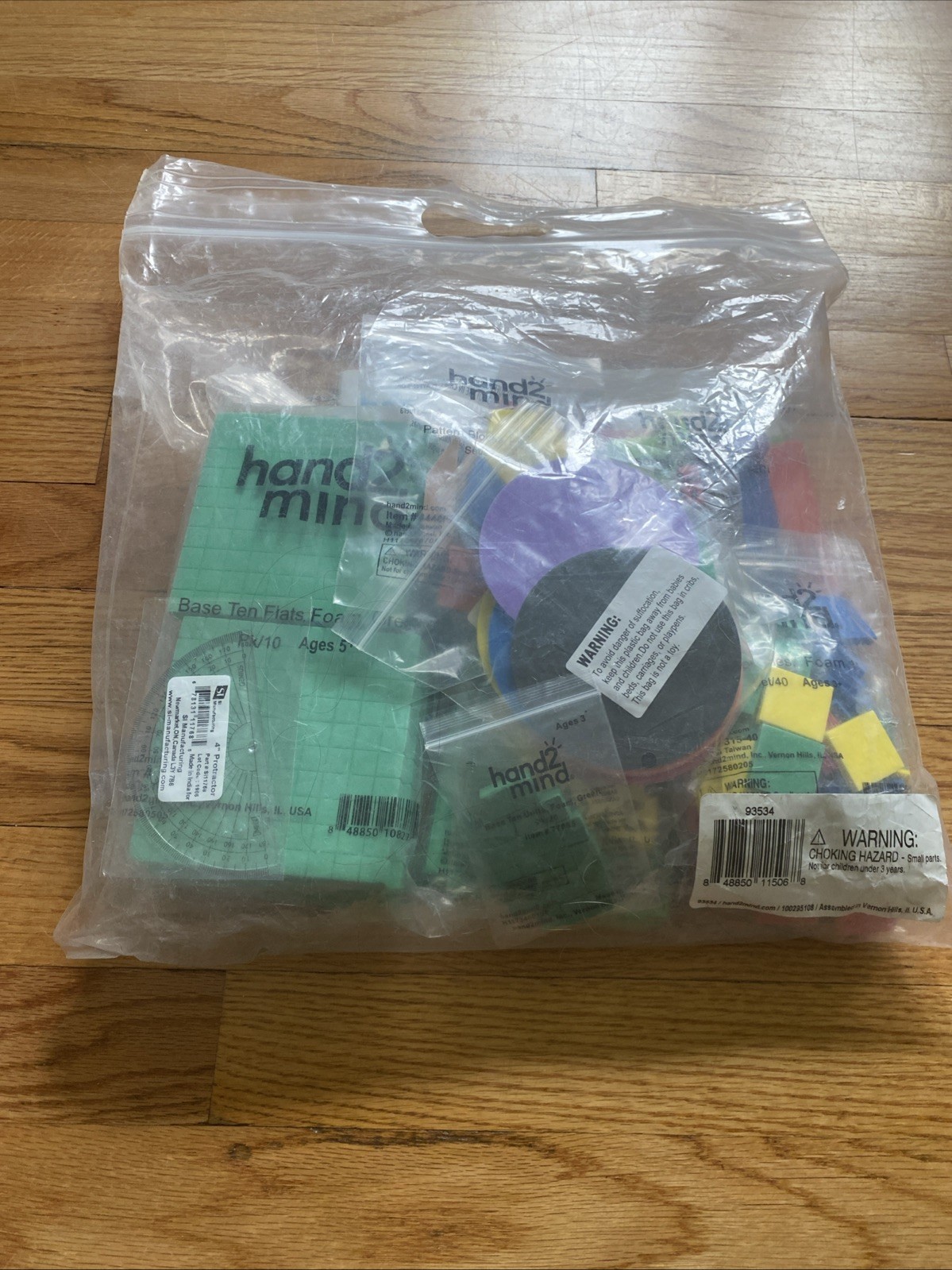 Hand 2 Mind Hands-on Standards Grade 4 Math Blocks Foam Brick Complete hand2mind