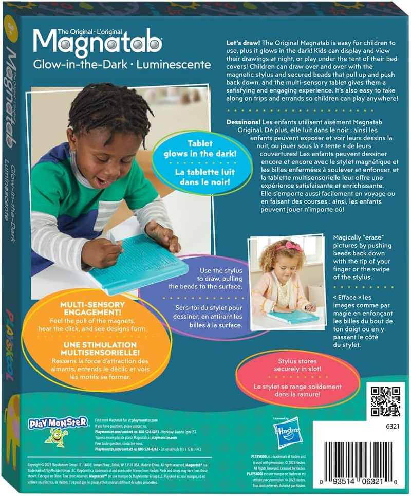 Magnatab – Glow-In-The-Dark – Learning and Sensory Drawing Tool – for Kids Ages