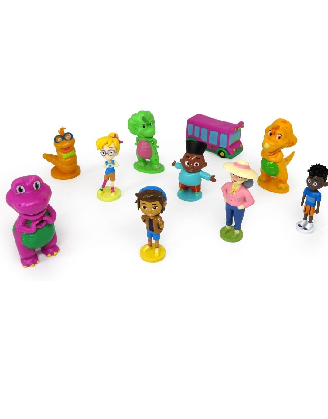 Mattel My Busy Books Barney & Friends Storybook With 10 Figurines & Playmat NEW