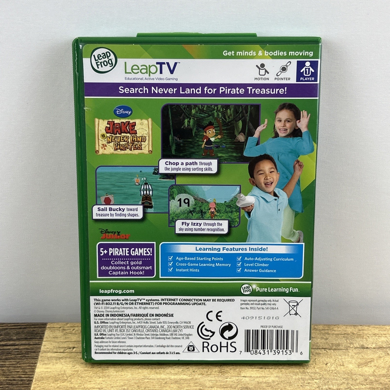 LeapFrog Leap TV Jake and the Never Land Pirates Education Video Game