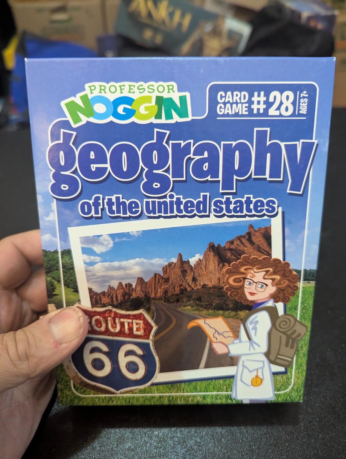PROFESSOR NOGGIN GEOGRAPHY of the UNITED STATES Card Game #28 100% COMPLETE 2019
