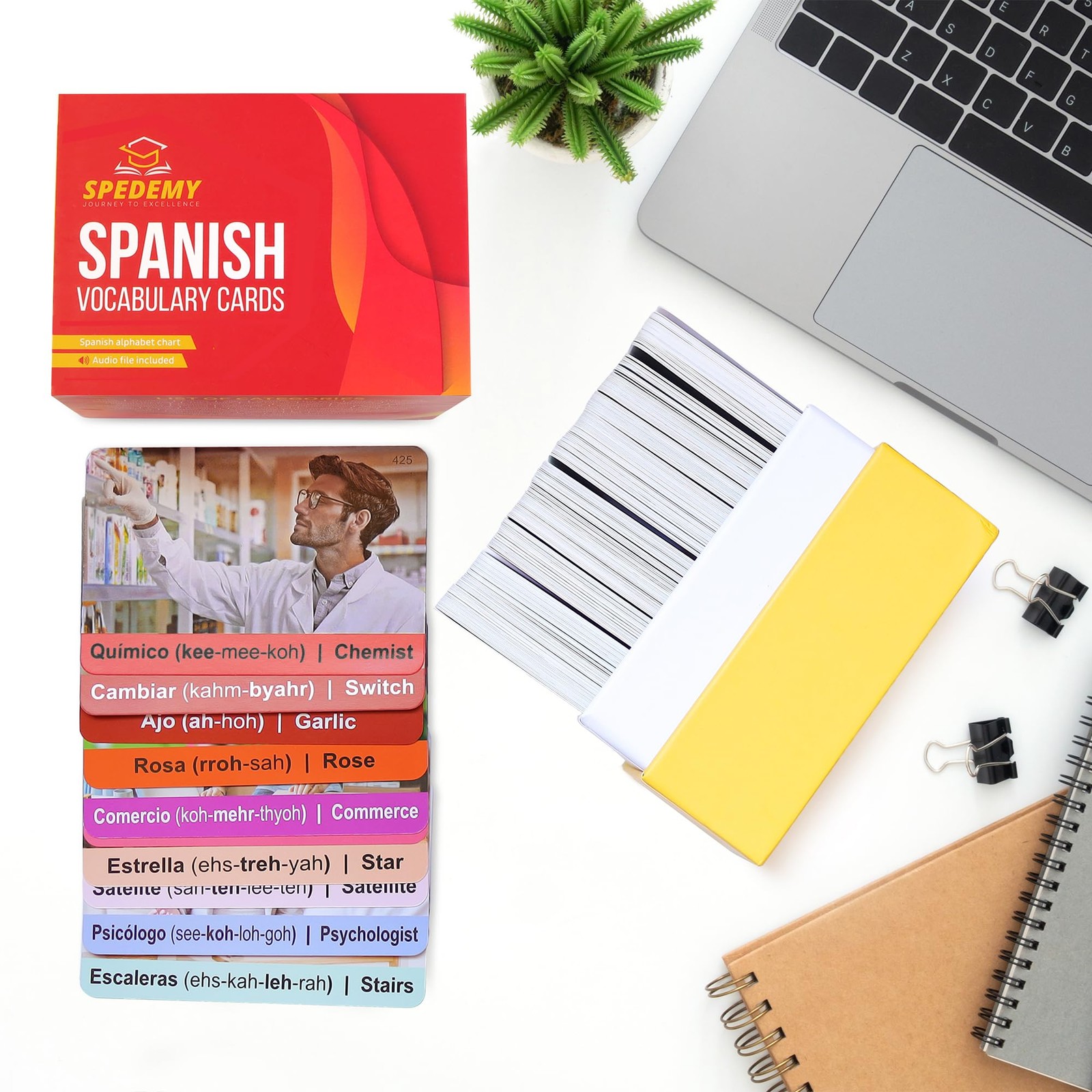 Spanish Flash Cards for Adults, Kids – Spanish Vocabulary Flashcards with Pictur