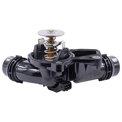 NewYall Engine Water Pump and Thermostat Housing Assembly with Gasket Kit for