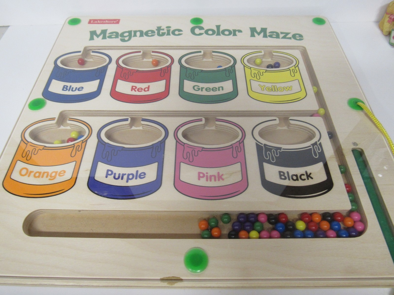 Lakeshore Educational Magnetic Color Maze Wooden Paint Can Magnet Board Puzzle