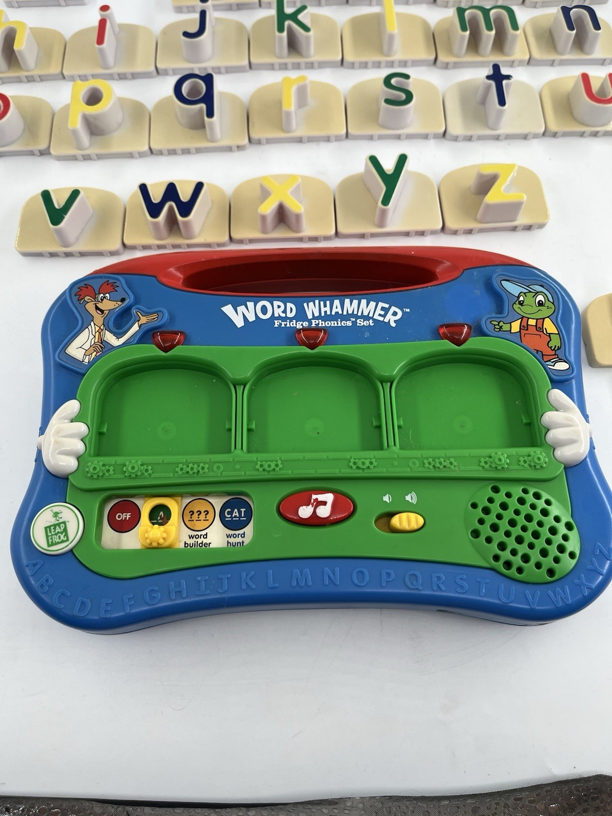 Vintage Leap Frog Word Whammer Fridge Phonics with 25 Alphabet Letters Tested