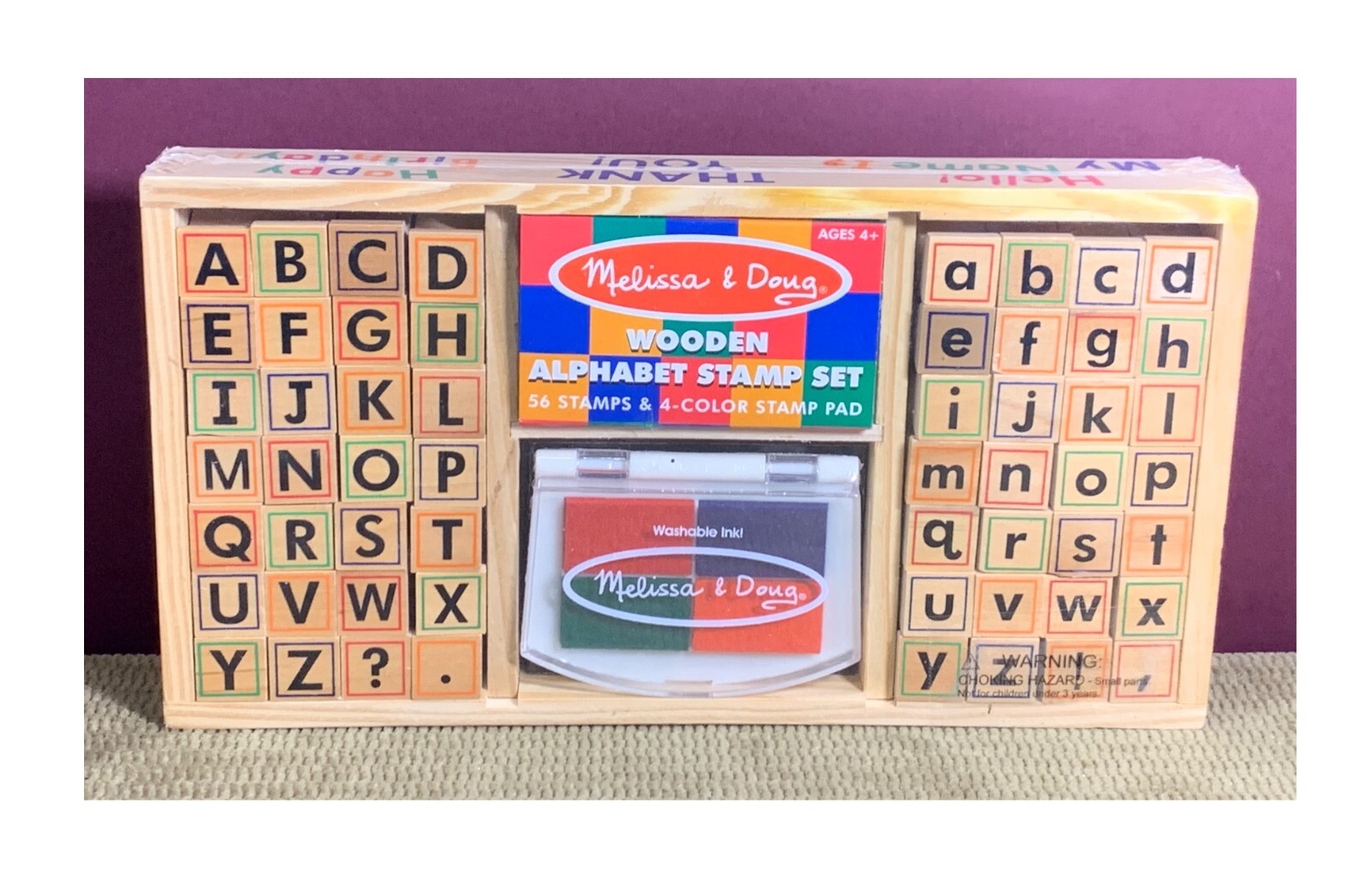 MELISSA & DOUG ALPHABET STAMP SET – AGES 4 AND UP NEVER OPENED