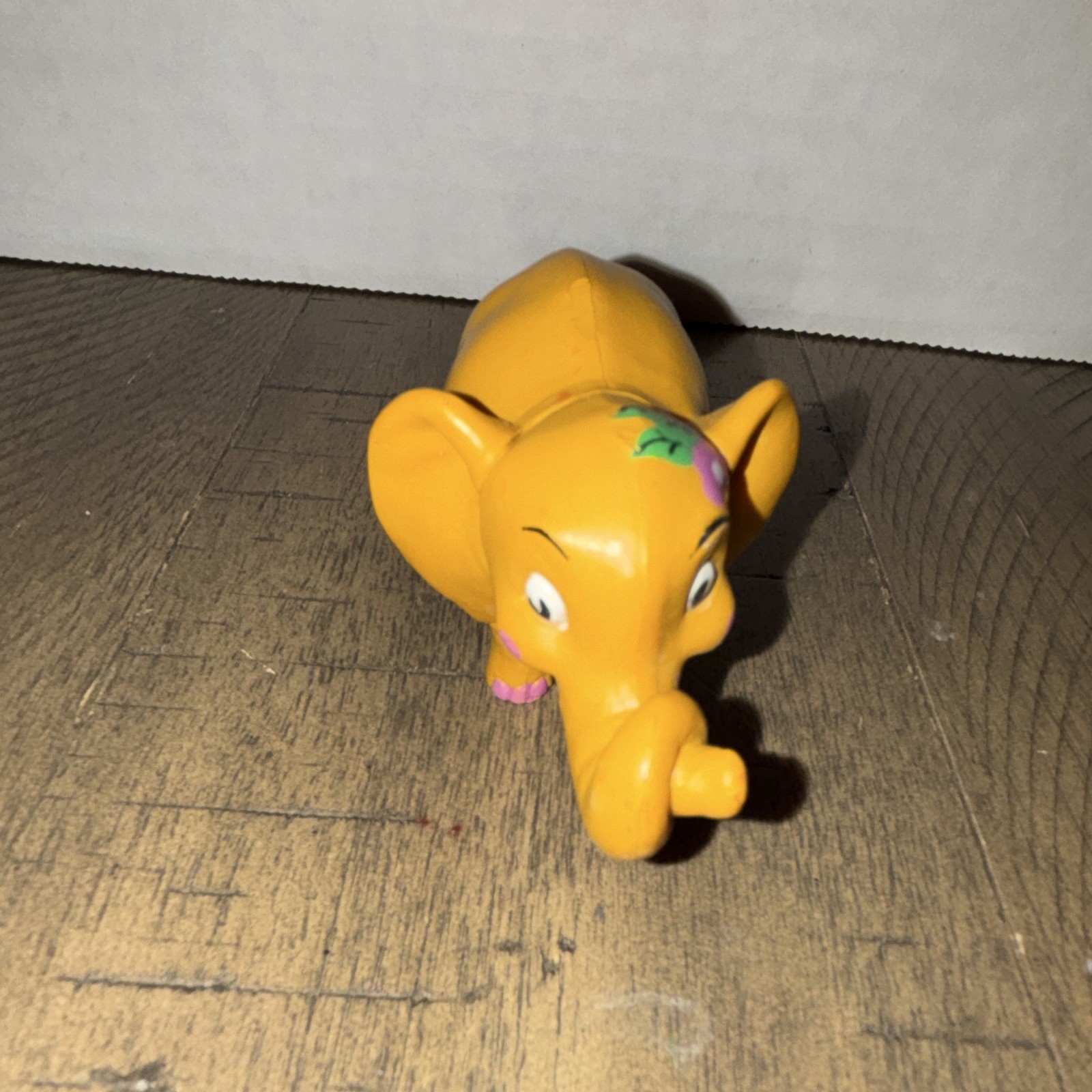 Yellow Elephant Educational Toy Figure w/ Pink Feet, Ages 1-4 Years