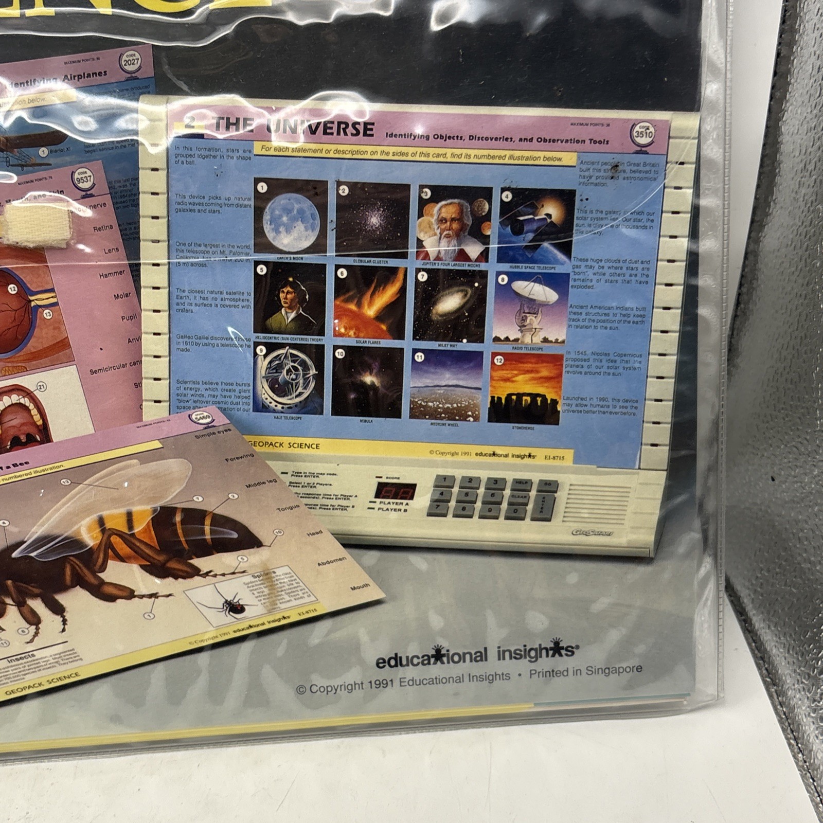 GeoSafari Electronic Science Card Set – Educational Insights EI-8715 – Vintage