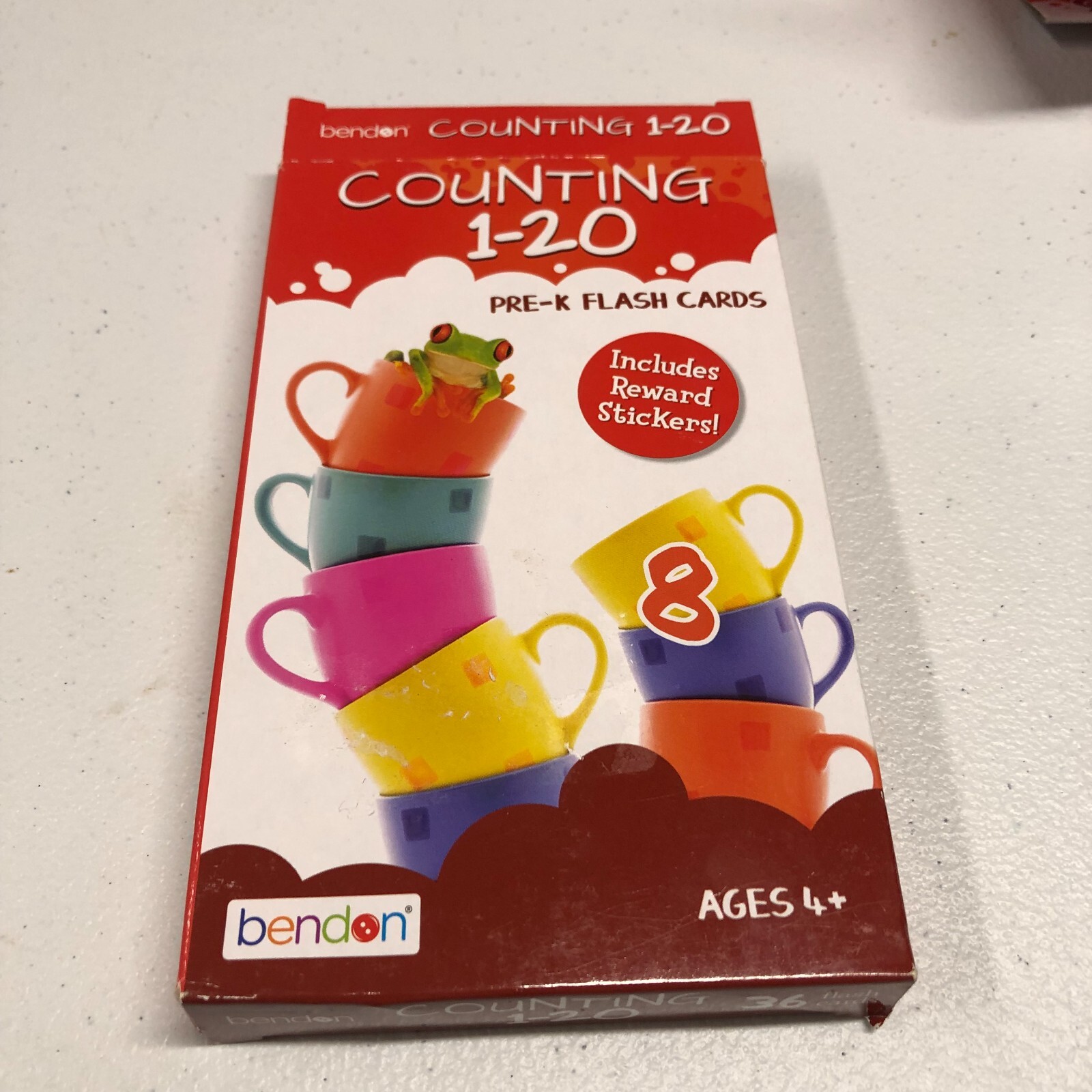 Benton Counting 1-20 Pre-K Flash Cards Includes Reward Stickers New