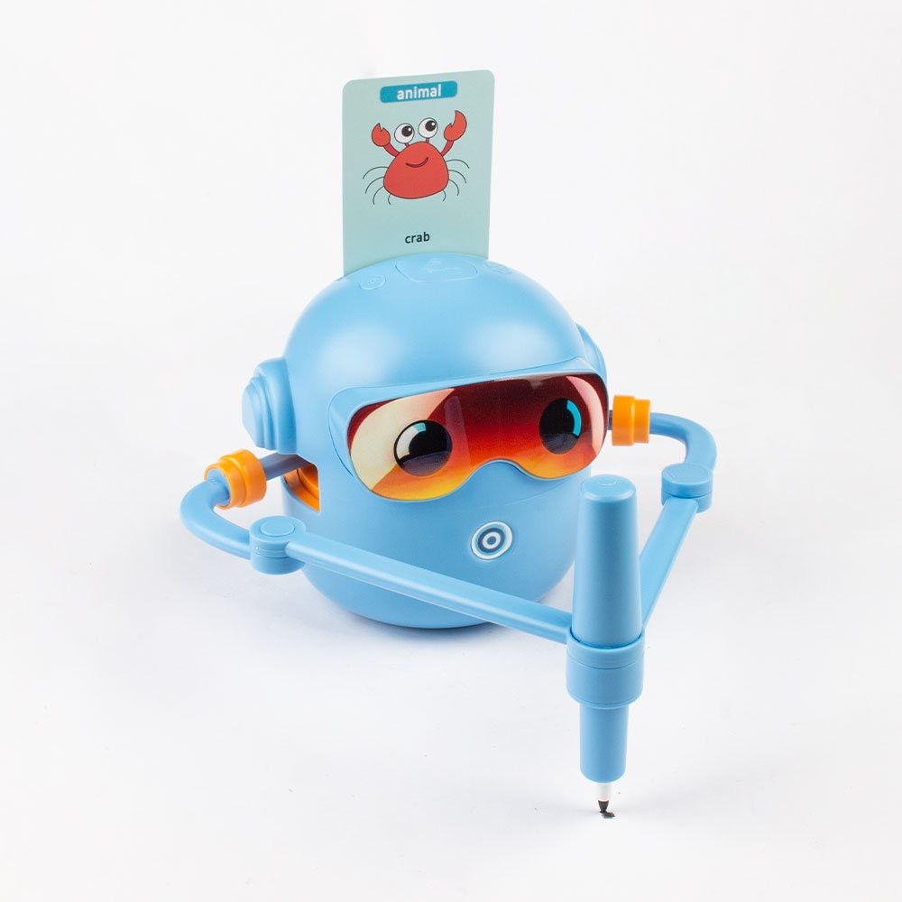 Interactive Educational Drawing Robot For Kids Learning Toy With 100 Word Cards
