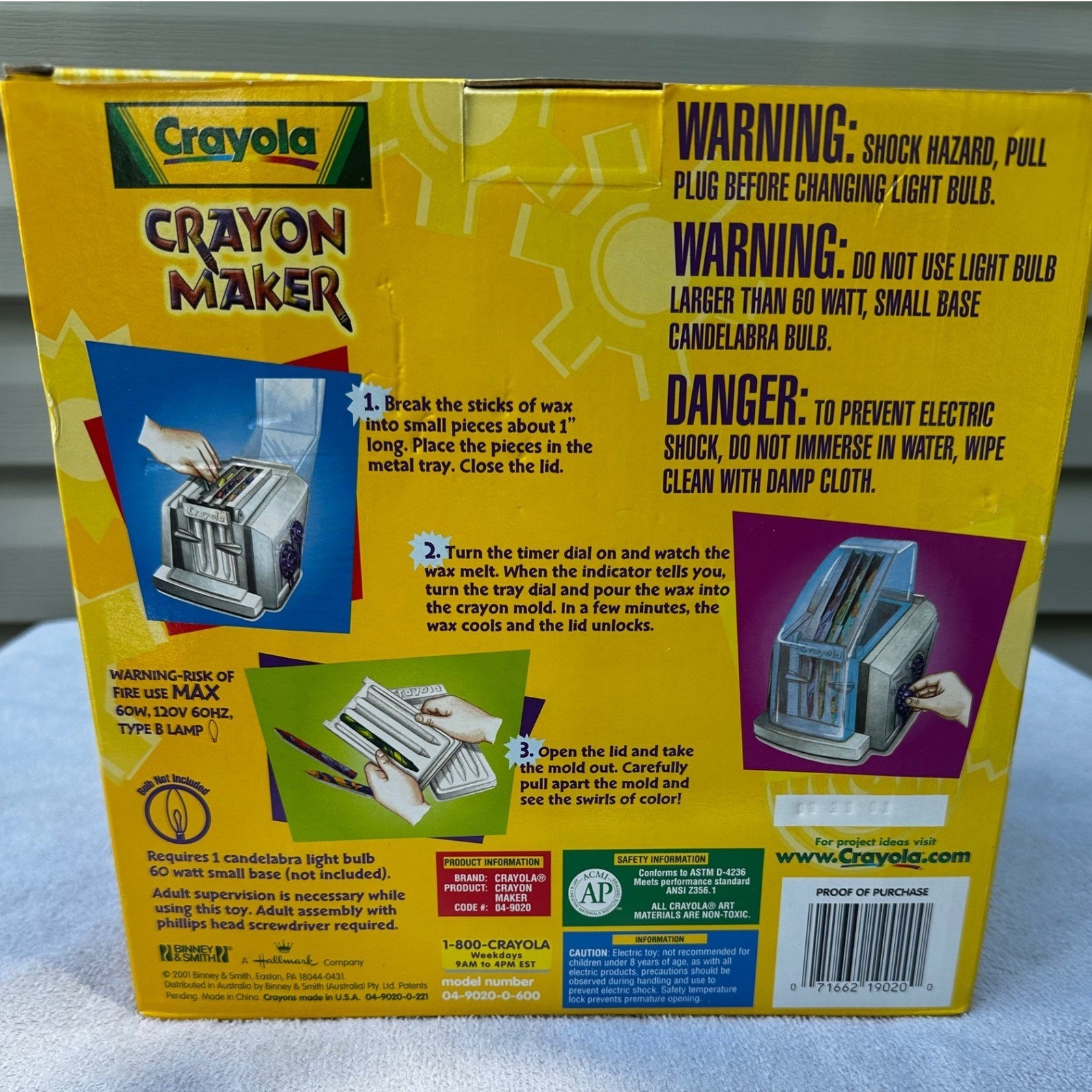 NEW SEALED VTG 2001 Crayola Crayon Maker 04-9020-0-600 Melting Craft Kit Vintage