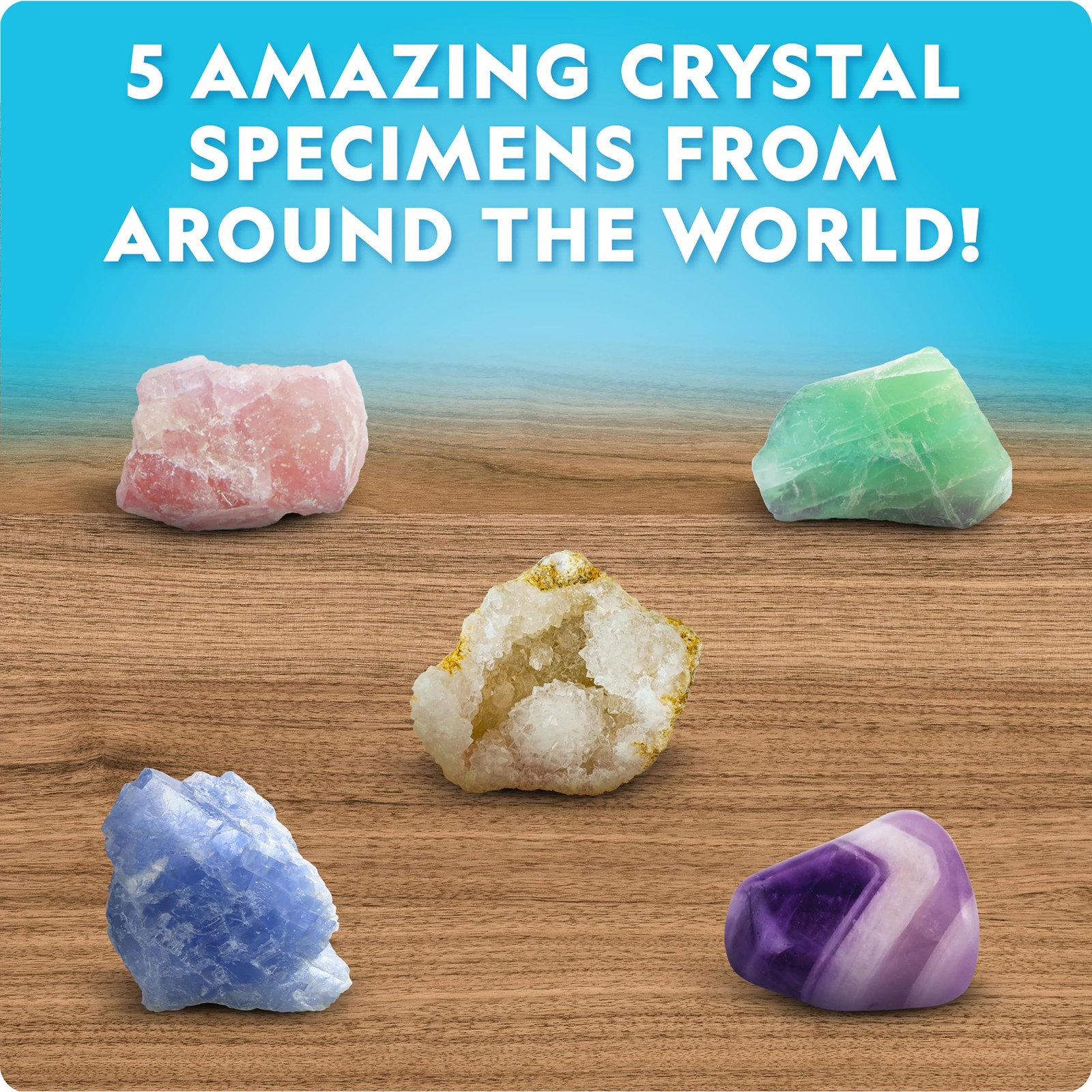 Blue Marble National Geographic Mega Crystal Growing Kit For Kids- Grow 8