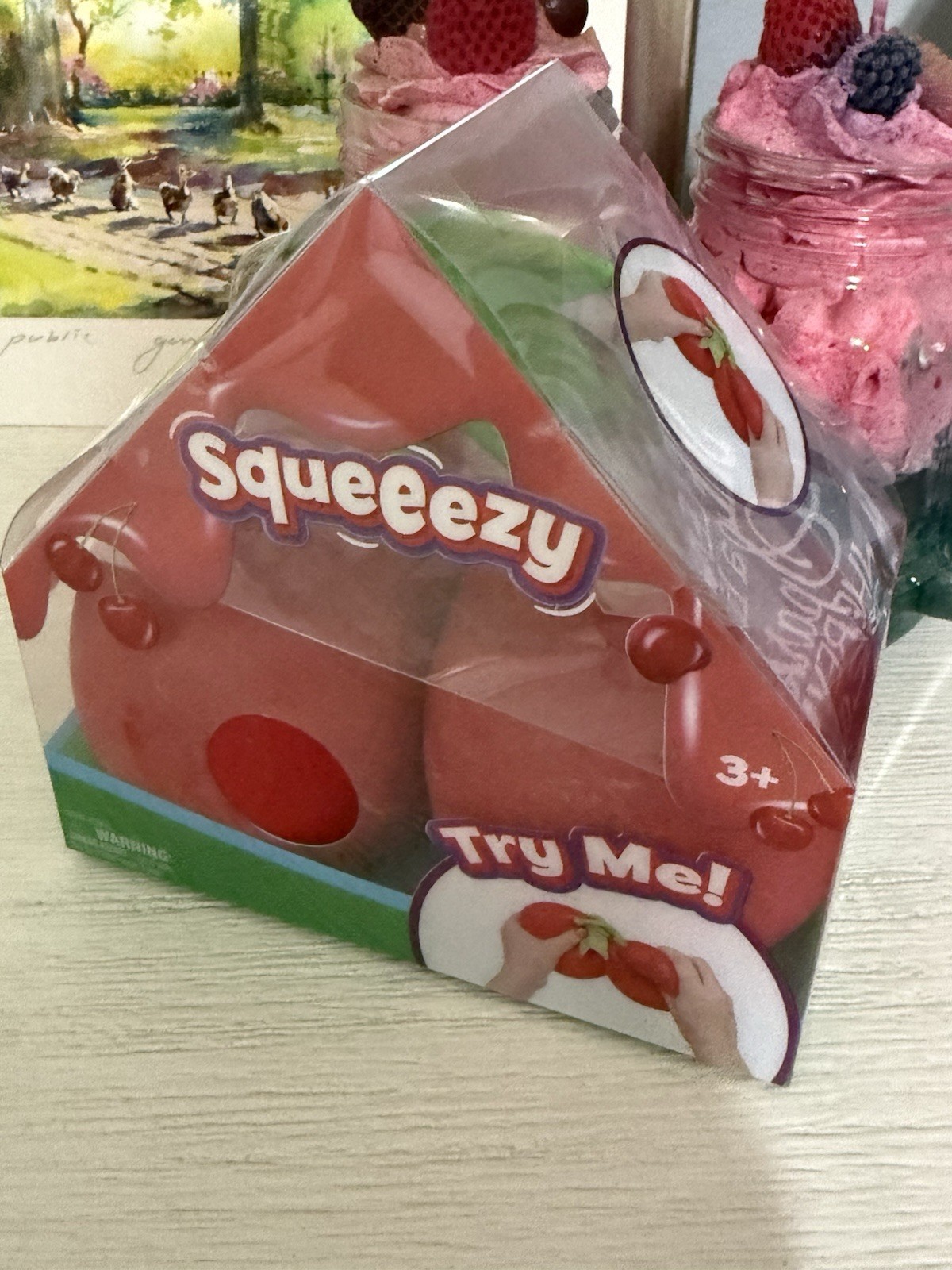 NEW Squishy Sunny Days Toymendous Red Cherries 5.5 Inch Squeezy Cherry Viral