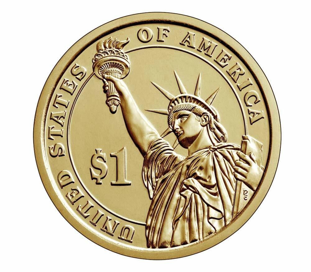 Presidential Dollar US “Golden” Coin Official Real President P & D Collectible