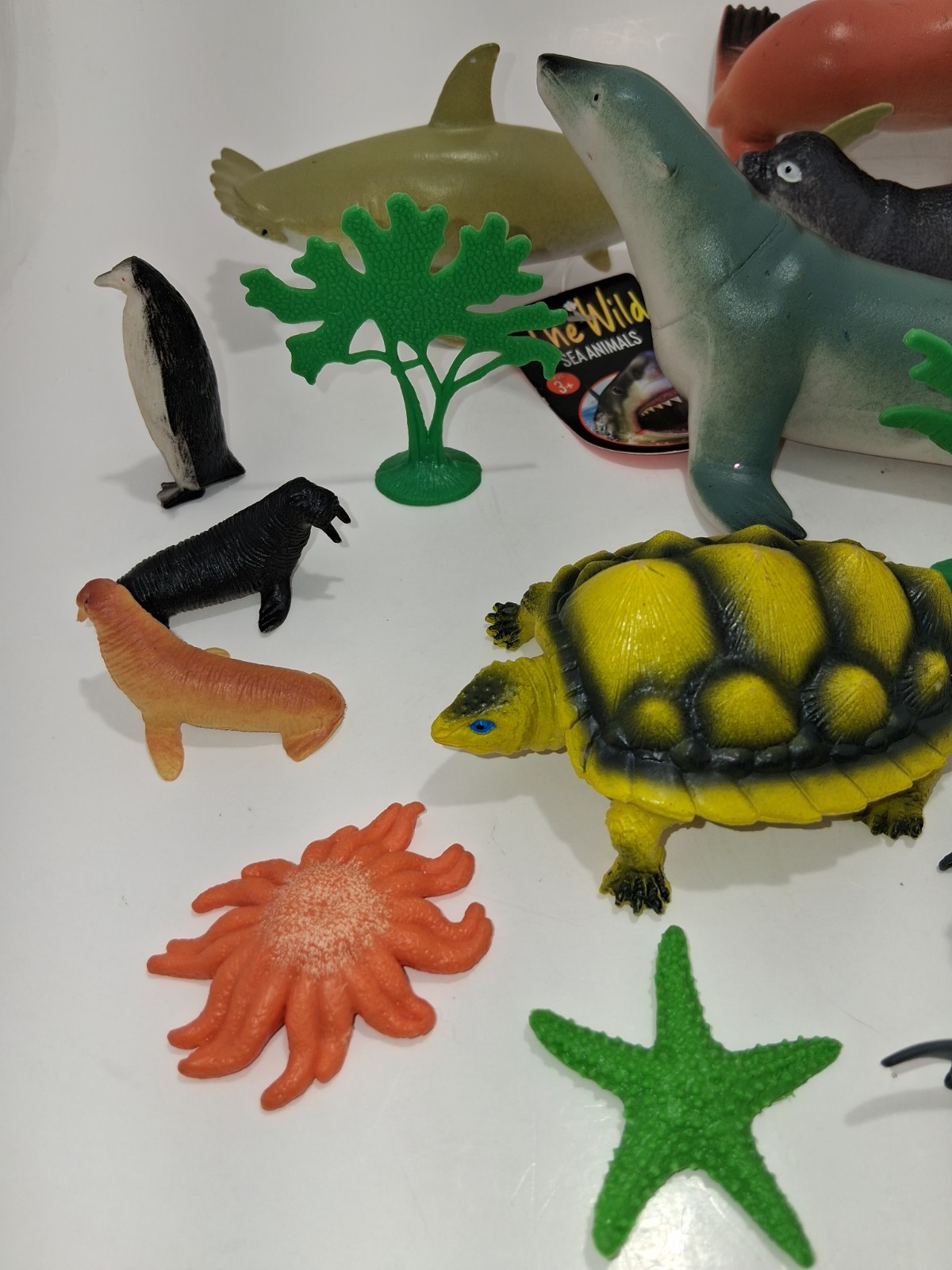 Mixed Lot Of 16 Wild Sea Animals With 4 Sea Plants New And Used