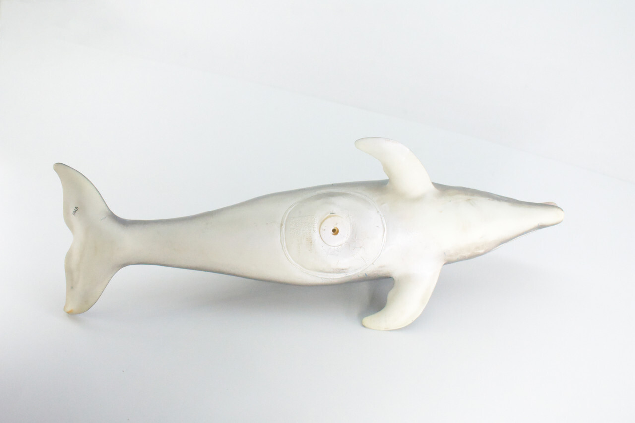 Realistic Dolphin Toy, Hand Painted, Soft Rubber Porpoise Model, 15″ IM23 B656