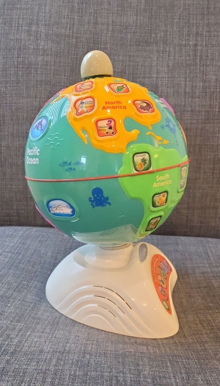 VTech Spin & Learn Adventure Globe Interactive Educational Toy Tested & Works!