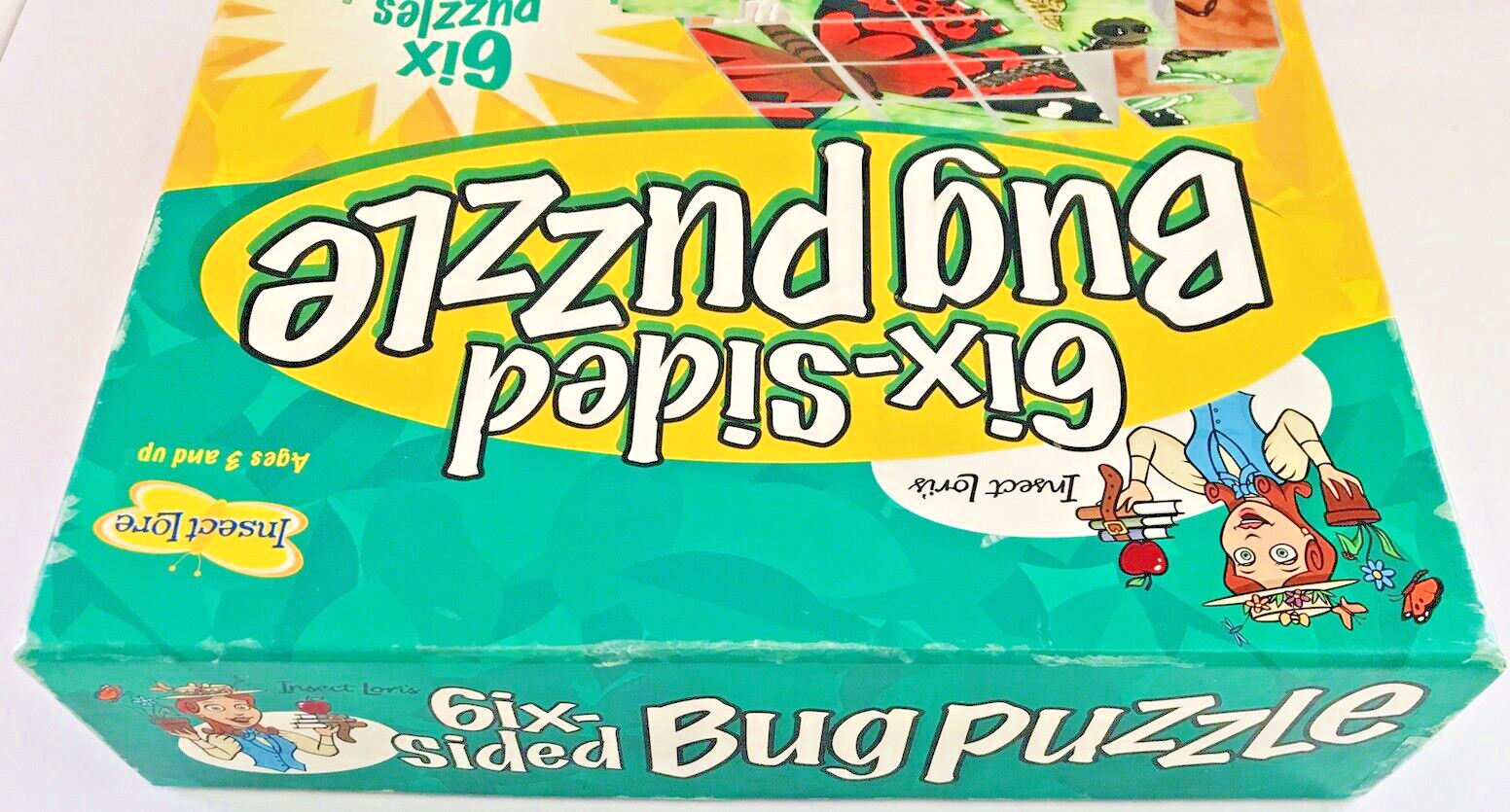 6 Bug Puzzles Insect Lore 16 Plastic Six-Sided Cubes with Instructions