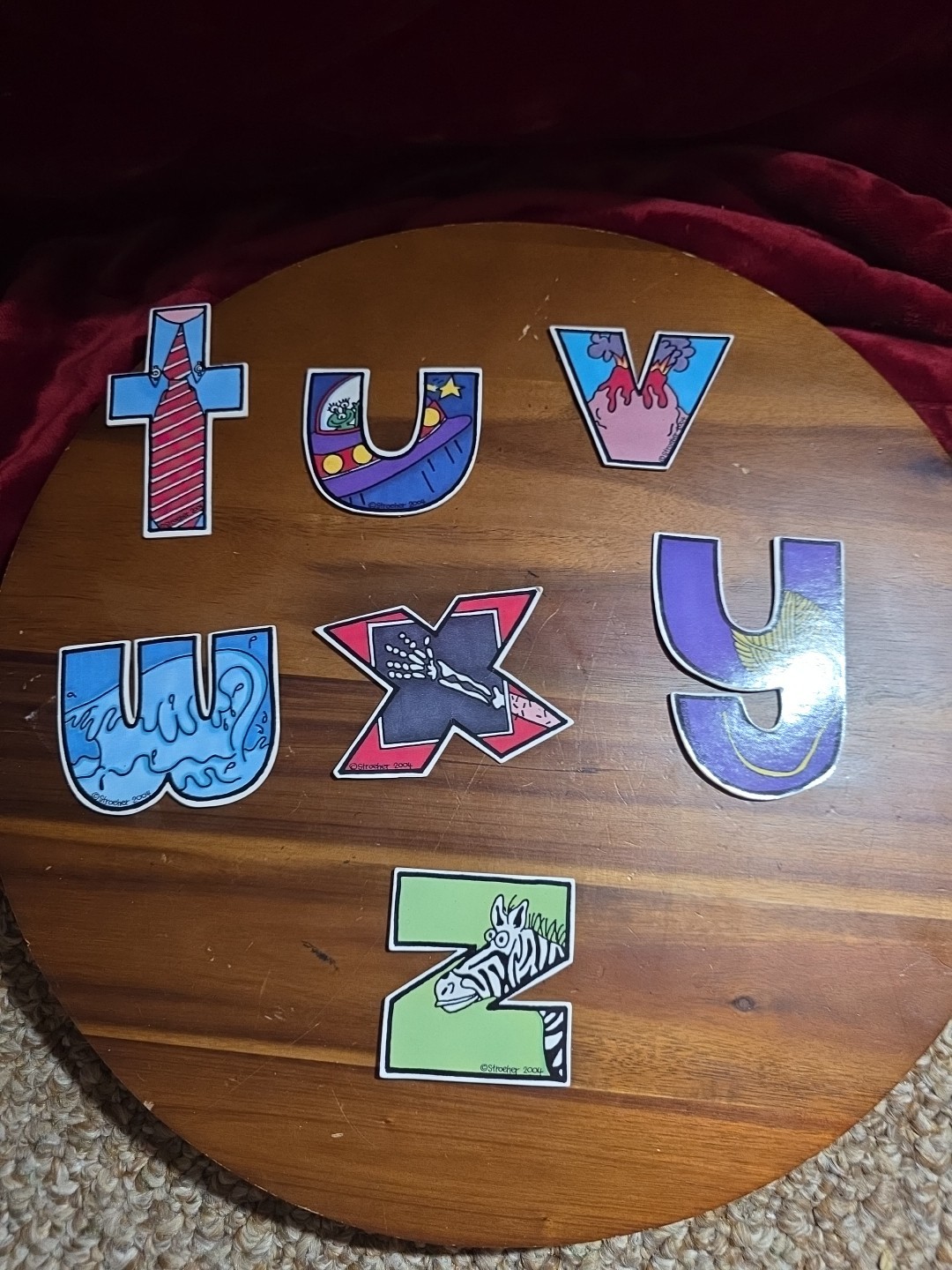 Complete Stroeher Upper And Lower Case Letter Alphabet Set A-Z Pictures Magnetic