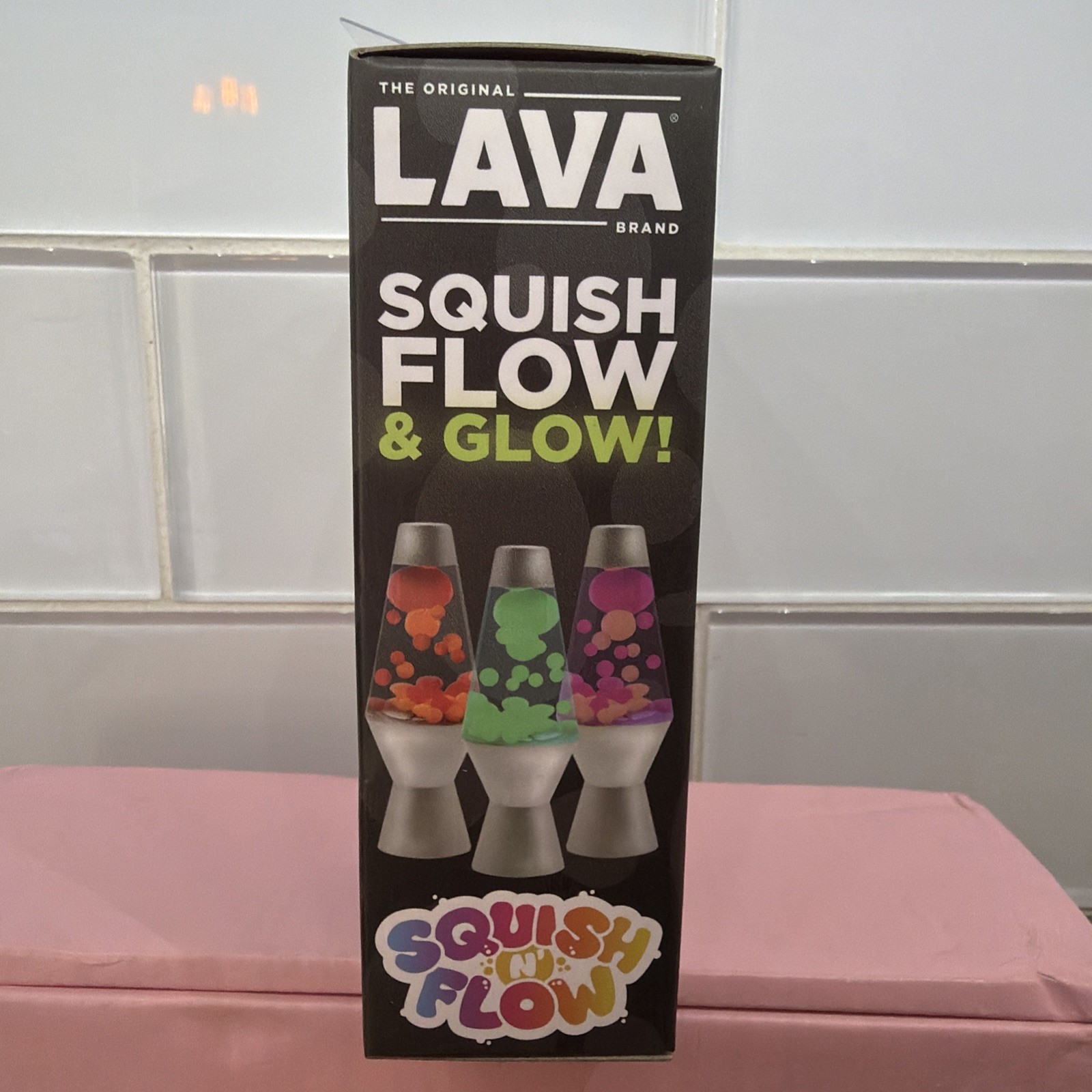 Schylling Lava Squish N Flow Squishy NeeDoh Glow In The Dark Lava Lamp NEW
