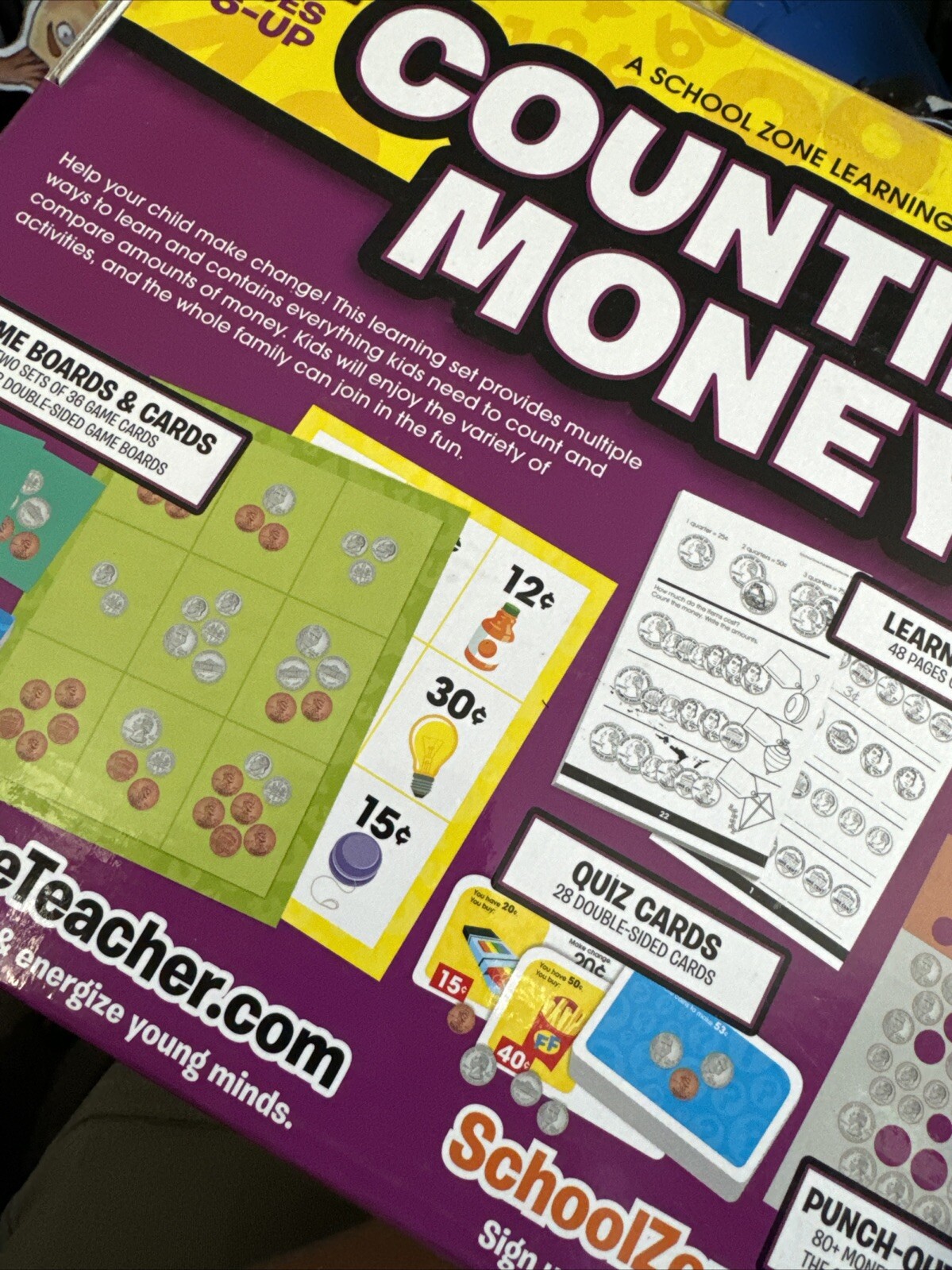 Learning Money School Zone Counting Money Set New In Box Kids Ages 6 And Up