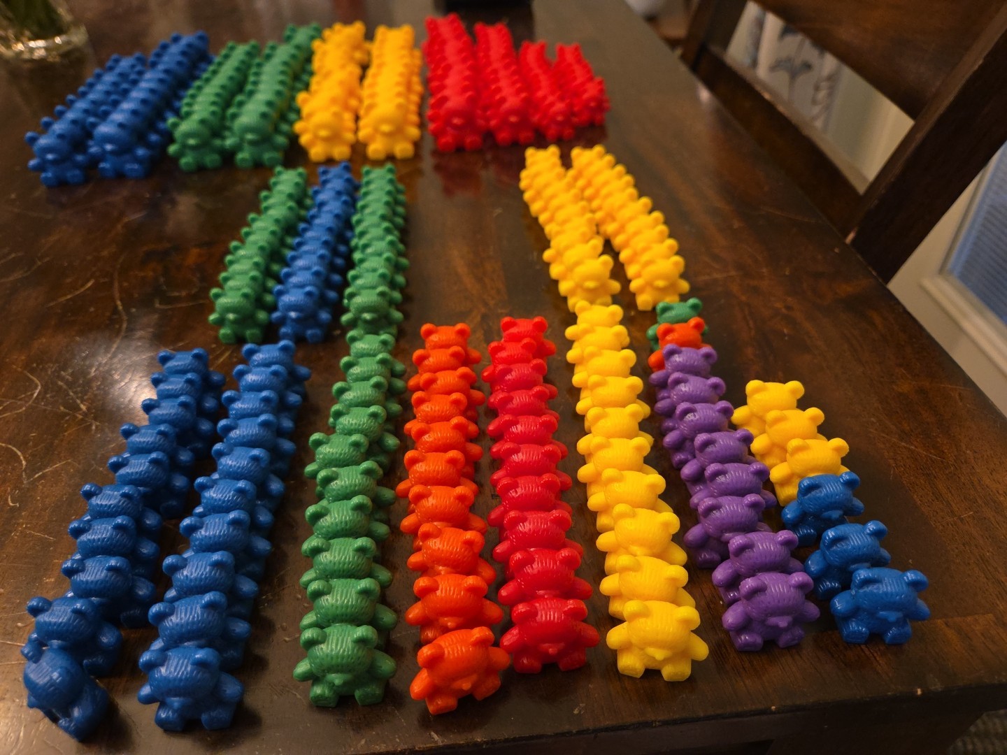 Plastic Multi Color Teddy Bear Counters 200+