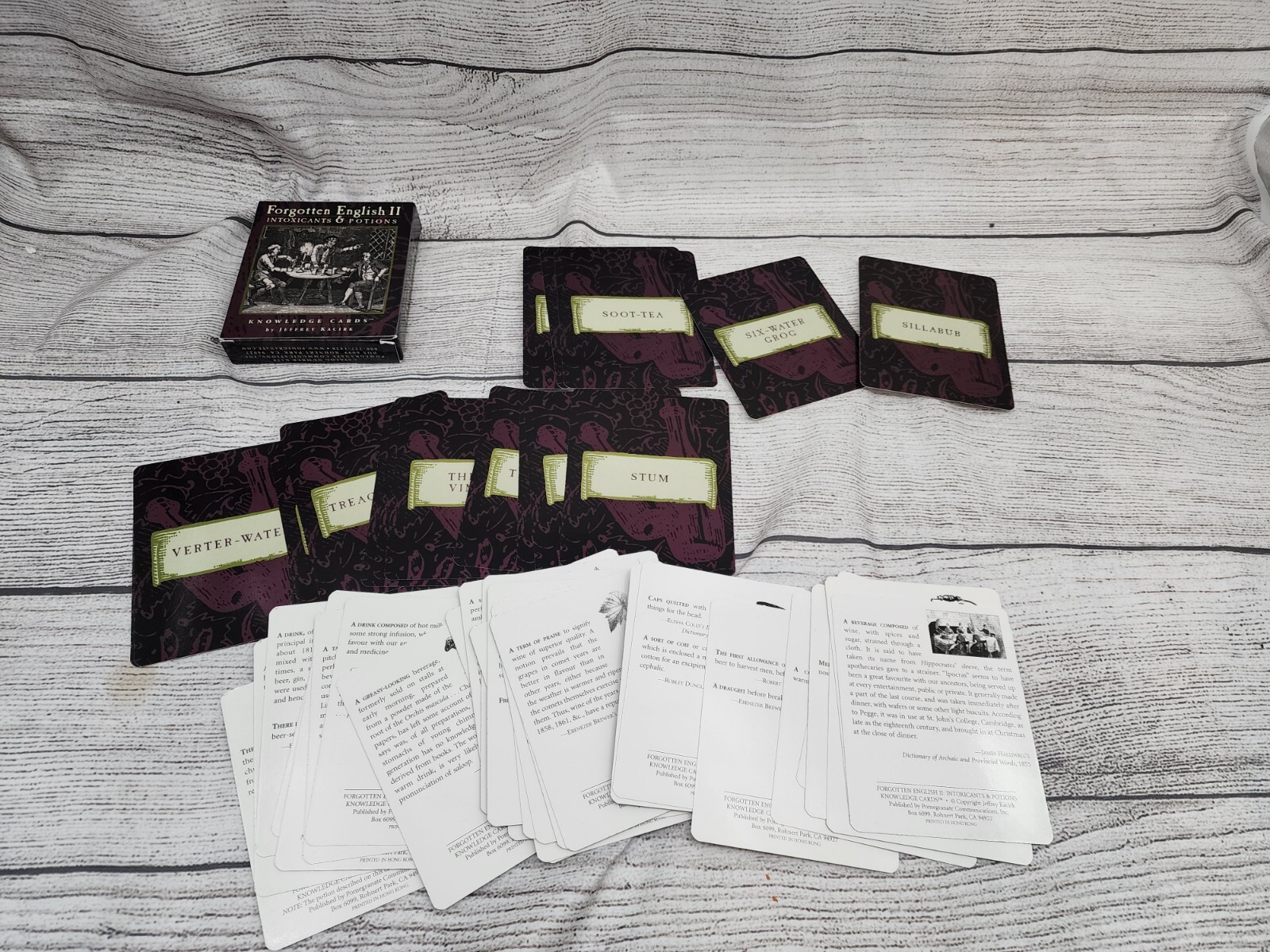 Forgotten English II Intoxicants and Potions Knowledge Cards Complete Set