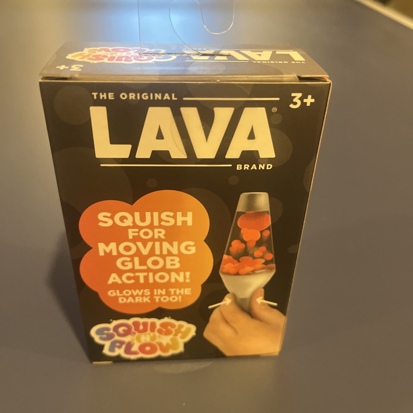 Schylling Lava Lamp Squish N Flow Squishy NeeDoh Glow In The Dark Pink Rare New