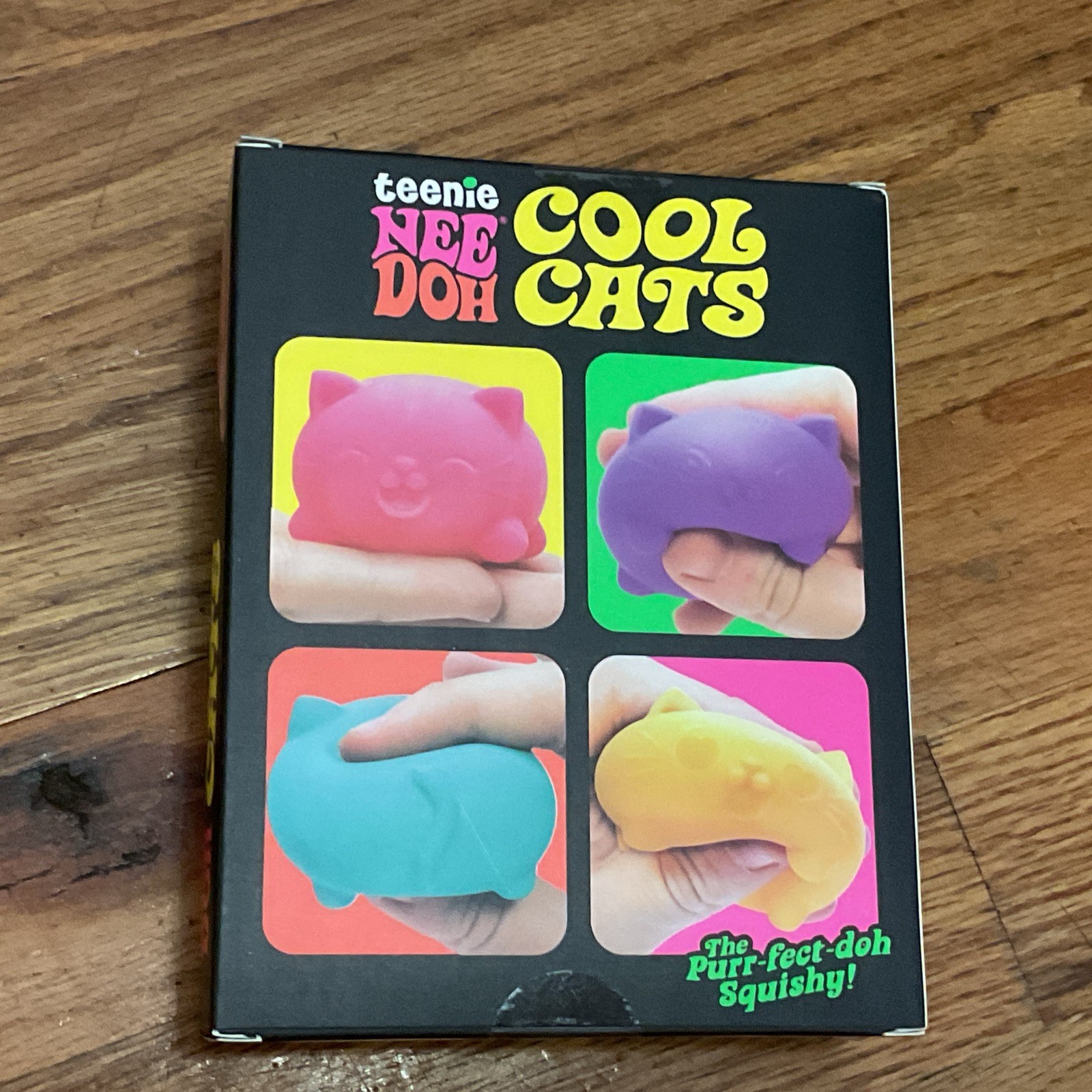 Needoh Teenie Cool Cats 4-Pack Kittens Squishy Fidget Stress Toy