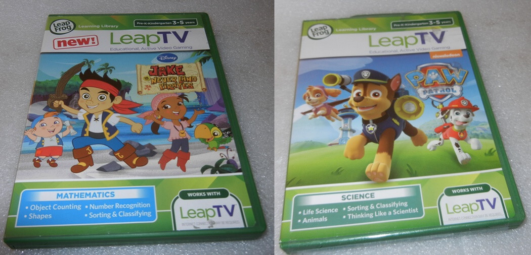 LeapFrog LeapTV Games: Jake and the Never-land Pirates & Paw Patrol – GUC