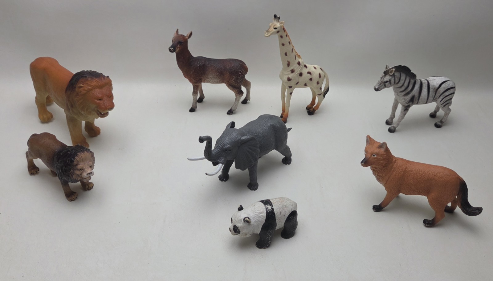 Large Safari Etc Plastic Zoo Animal Toy Lot Vintage Mixed Hard Figurine 2-8″