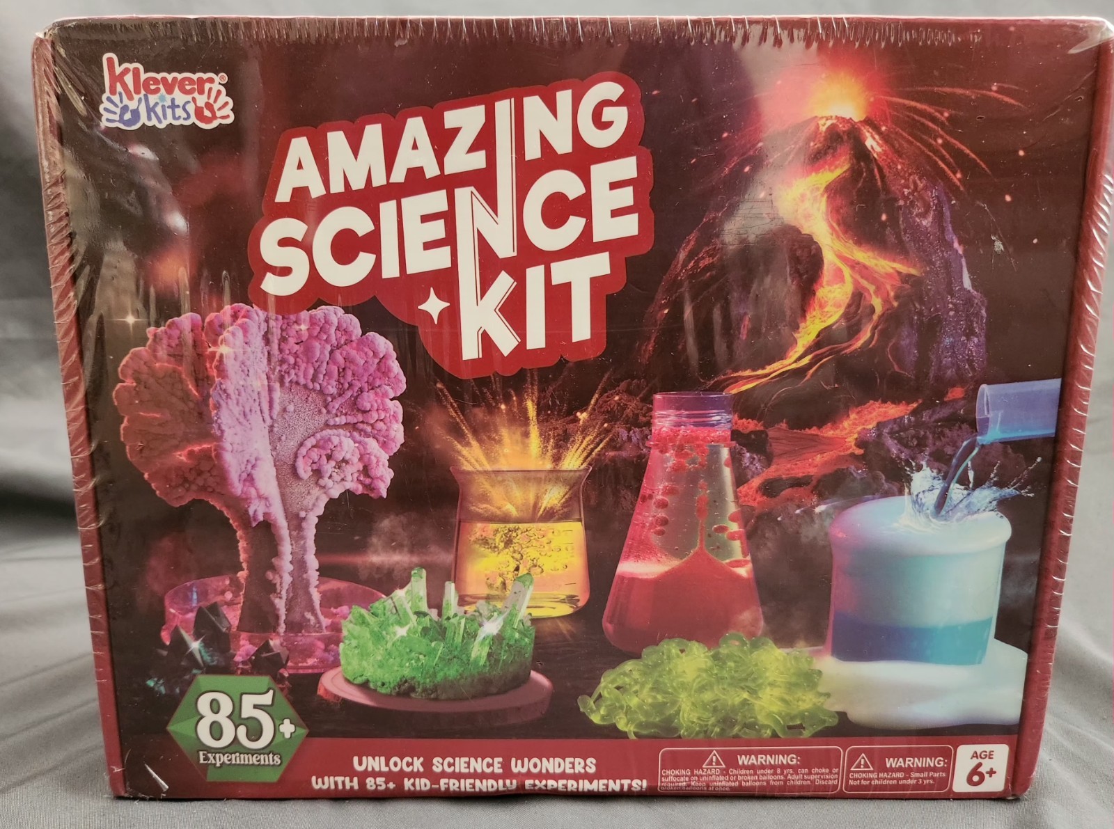 NEW AMAZING SCIENCE KIT 85+ Experiments Kids 6+ years Klever Kits