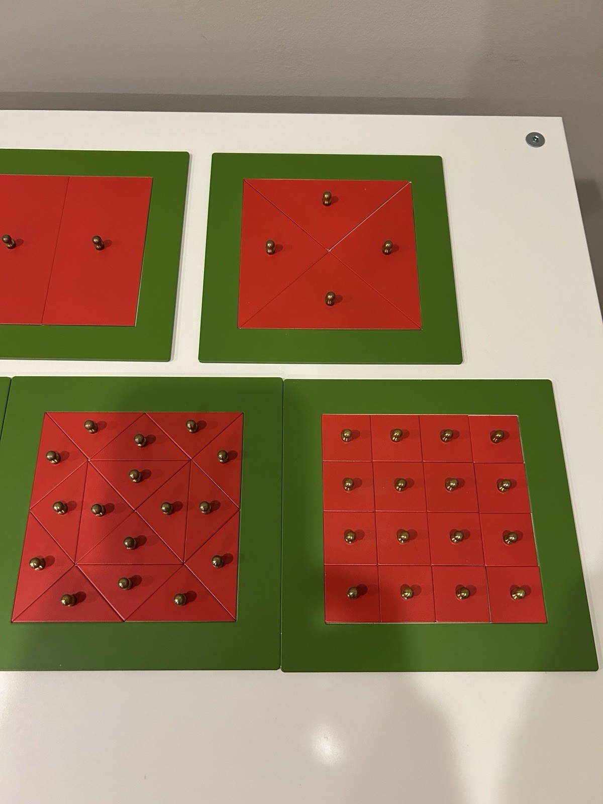 Montessori Metal Squares Elementary Math Fractions Geometry Figures