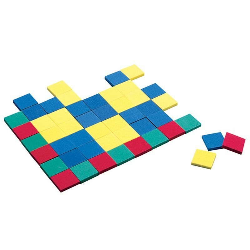 K12 Multi Color Manipulative Set Of 100 Plastic Tiles 1″ For Math Counting New