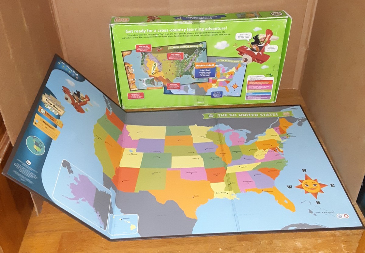 LEAP FROG TAG READING SYSTEM INTERACTIVE UNITED STATES MAP