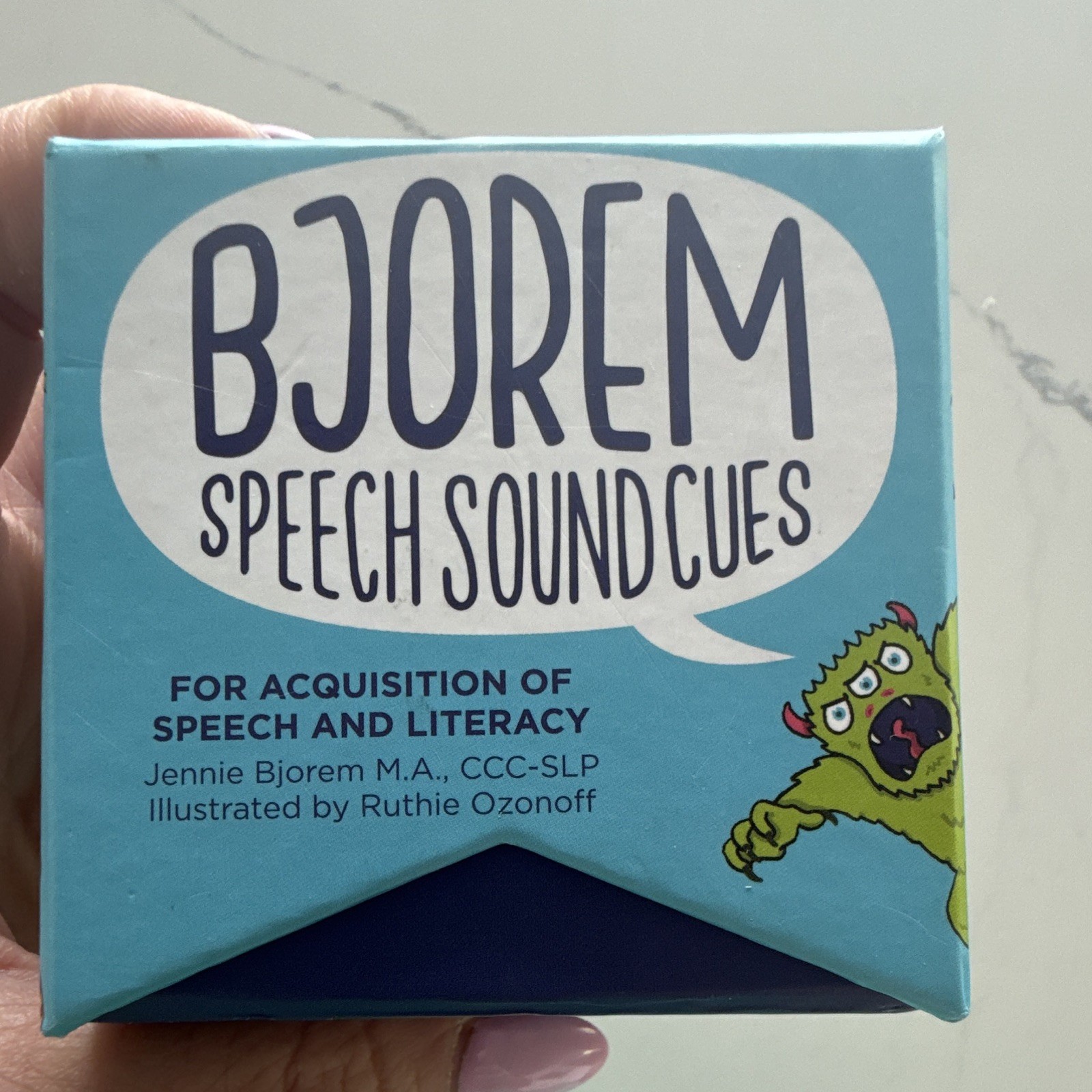 Bjorem Speech Sound Cues Speech Therapy Cue Cards Set Blue 22C 12V