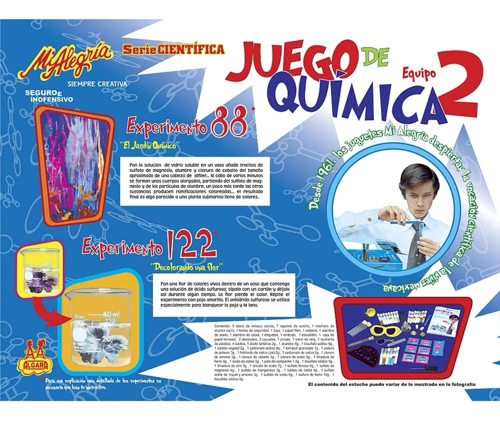 Mexican Toy Juego De Quimica Chemistry Set 100 Experiments Made In Mexico