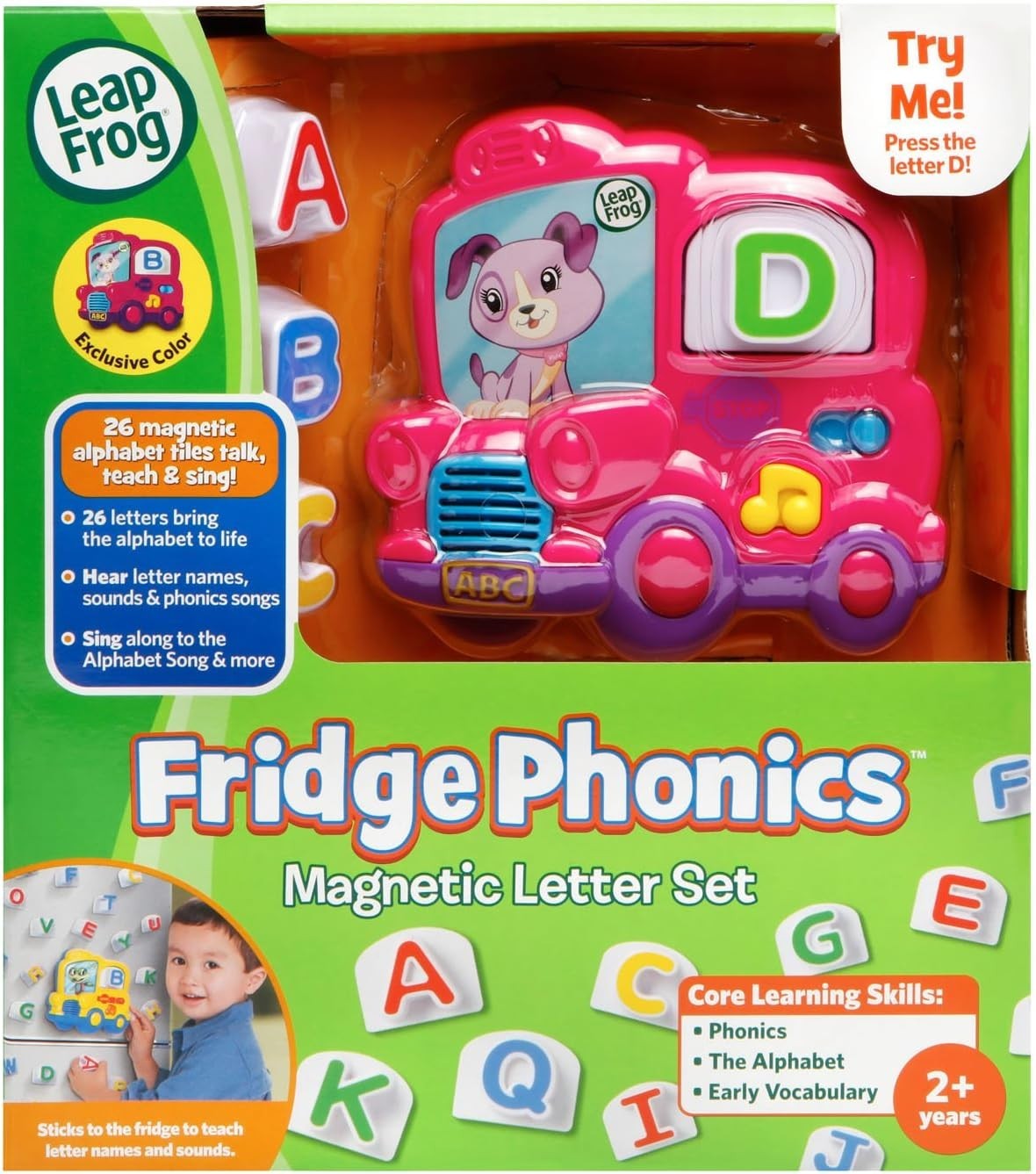 LeapFrog Pink Fridge Phonics Set – Engaging Magnetic Alphabet for Kids
