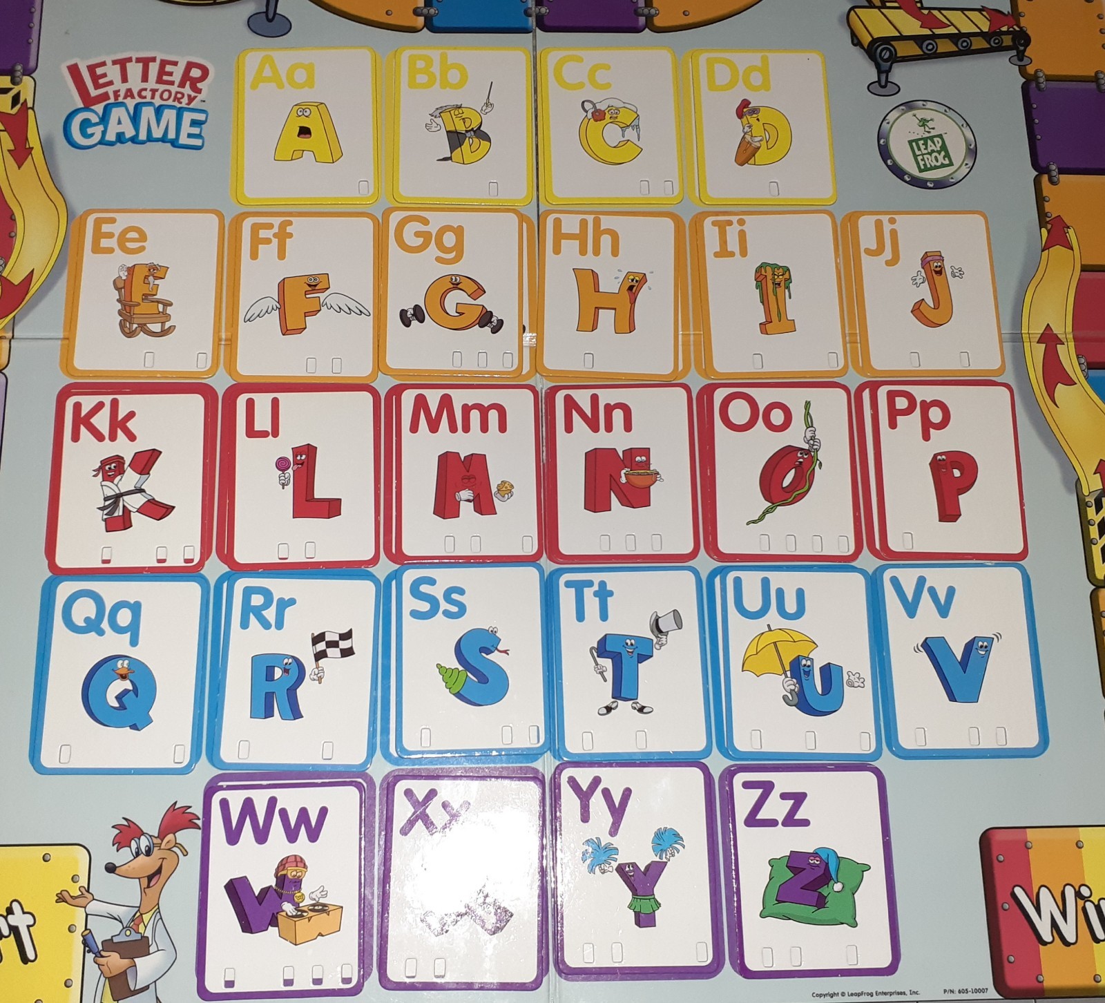 LEAP FROG PHONICS LETTER FACTORY BOARD GAME TESTED COMPLETE READ DESCRIPTION