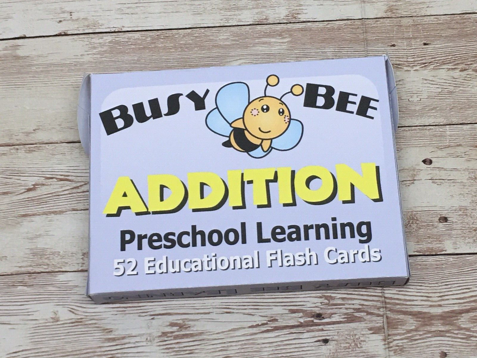Addition – Busy Bee Preschool Learning – 52 Educational Flash Cards