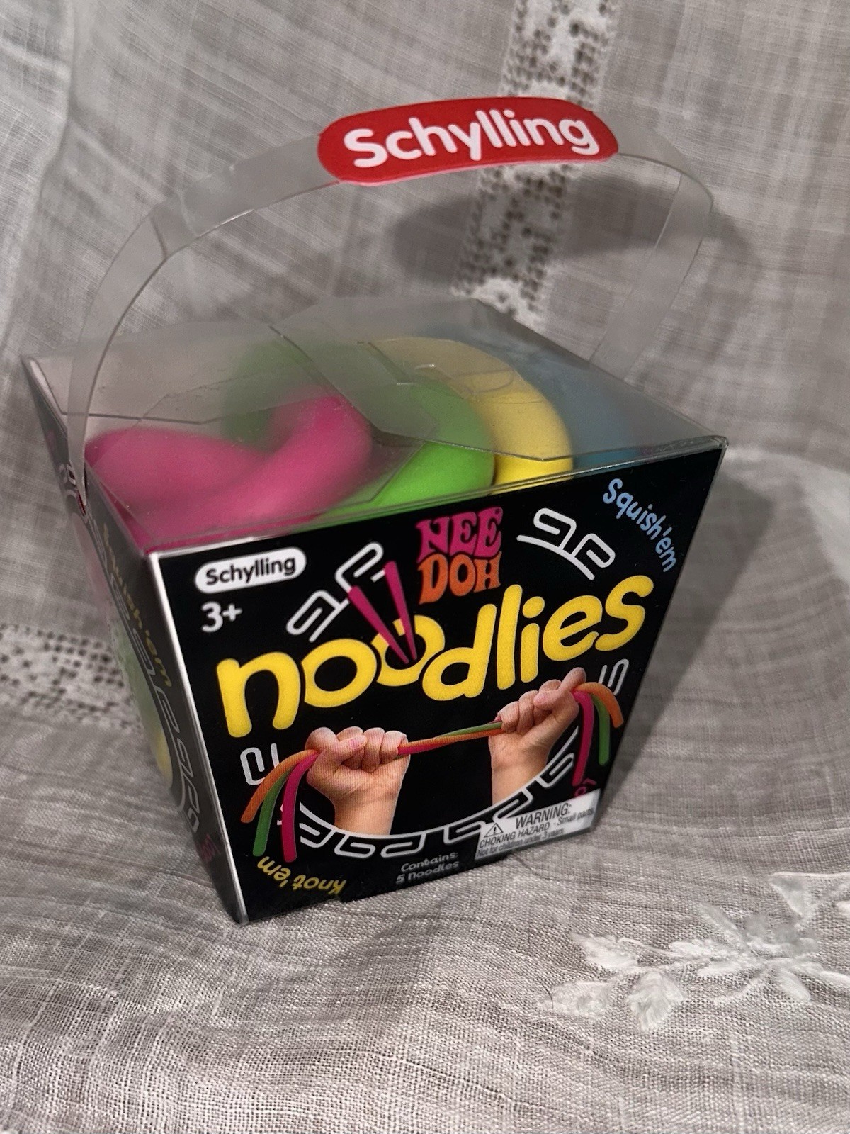 NeeDoh Noodlies Squishy Nee Doh 5 Stretchy 14″ Noodles Schylling Authentic Viral