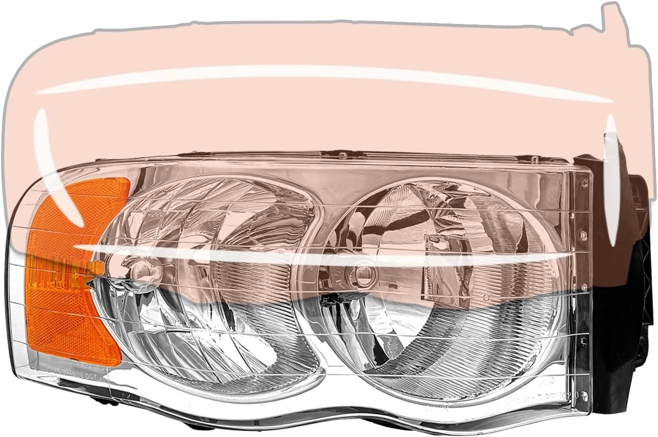 Headlight Assembly for 2002 2003 2004 2005 Dodge Ram 1500/2003-2005 Ram 2500